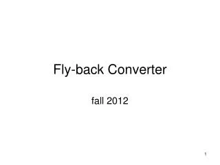 Fly-back Converter