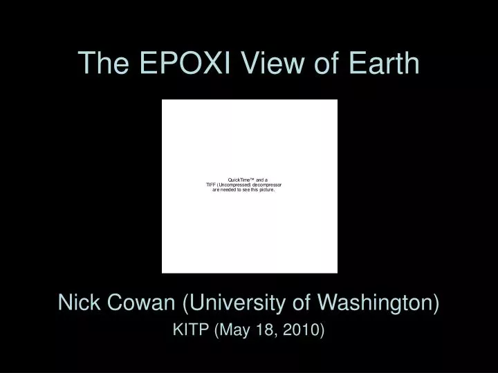 the epoxi view of earth