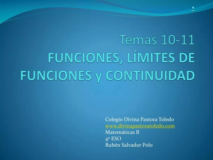 temas 10 11 funciones l mites de funciones y continuidad