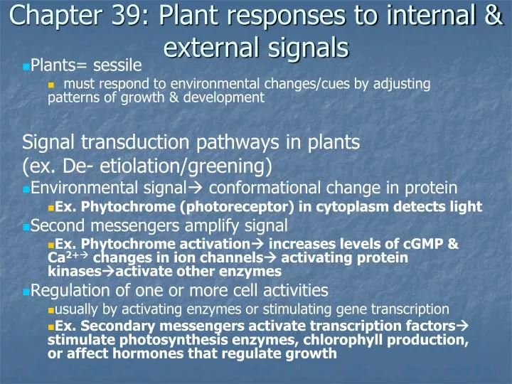 chapter 39 plant responses to internal external signals