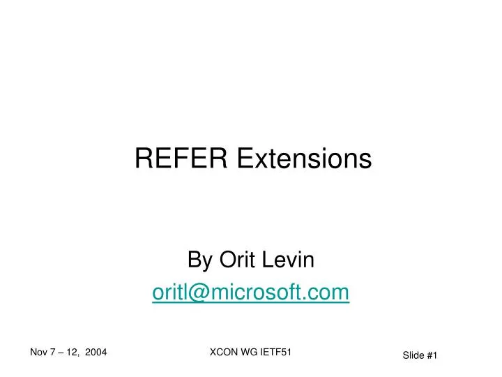 refer extensions