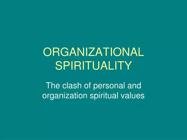 organizational spirituality