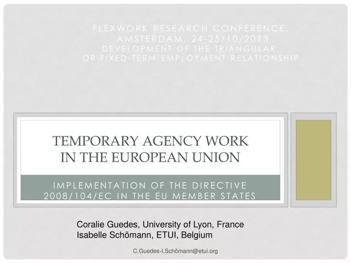 temporary agency work in the european union