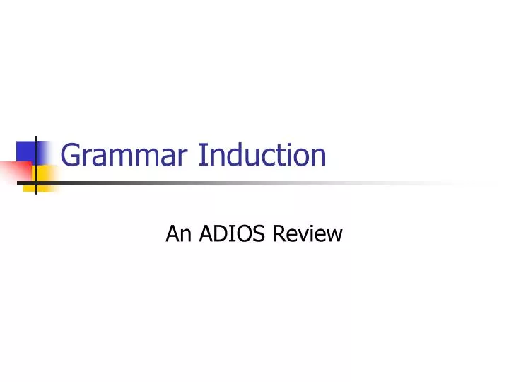 grammar induction