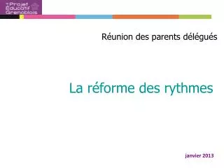 la r forme des rythmes