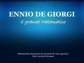 ennio de giorgi