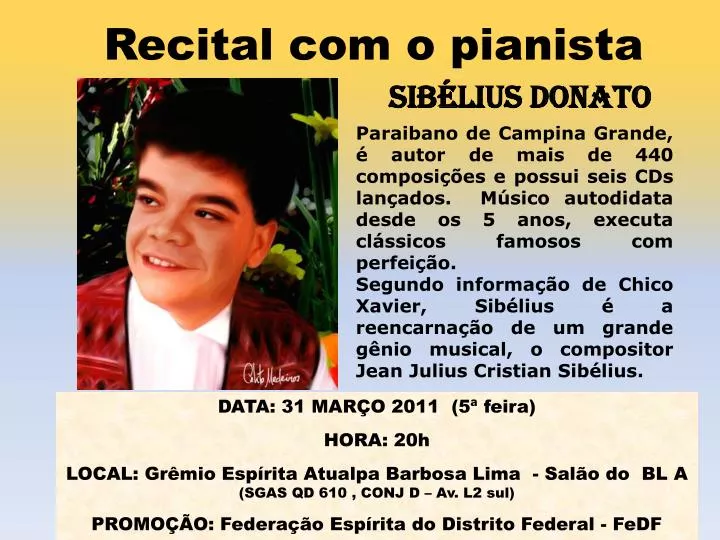 recital com o pianista