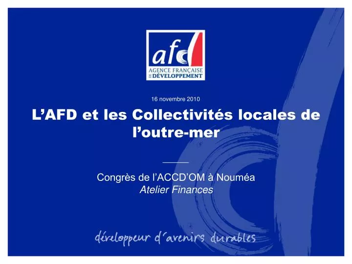 l afd et les collectivit s locales de l outre mer