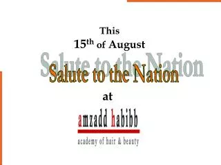 Salute to the Nation