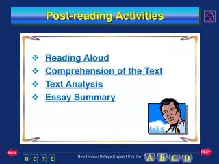 Post-reading Activities