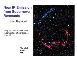 Near IR Emission from Supernova Remnants
