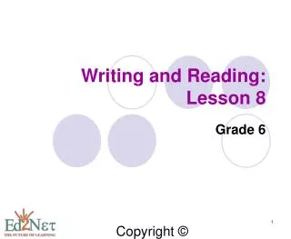 Writing and Reading: Lesson 8