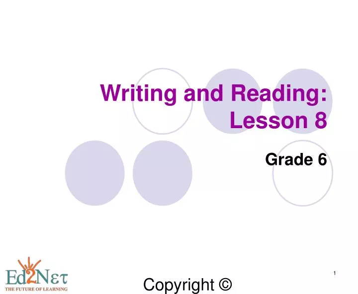 writing and reading lesson 8