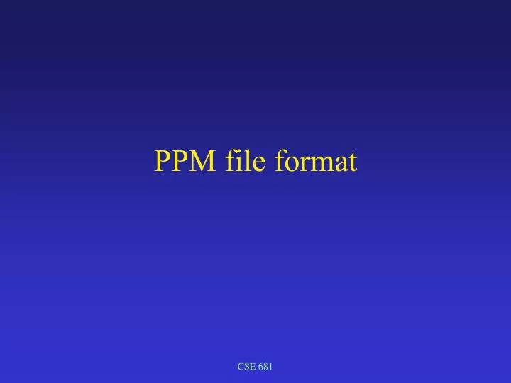 .ppm file