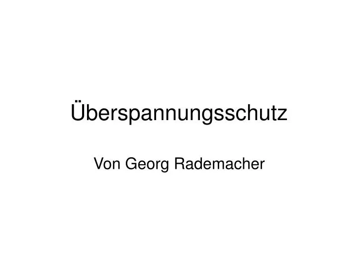 berspannungsschutz