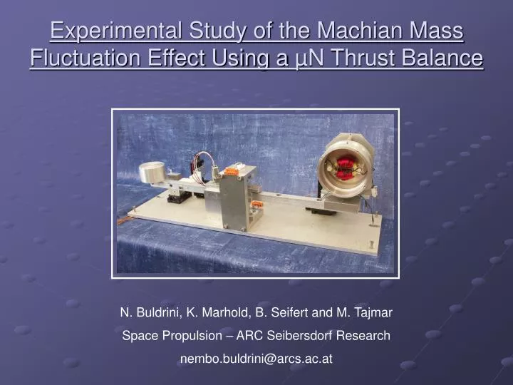 experimental study of the machian mass fluctuation effect using a n thrust balance