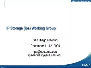 IP Storage (ips) Working Group