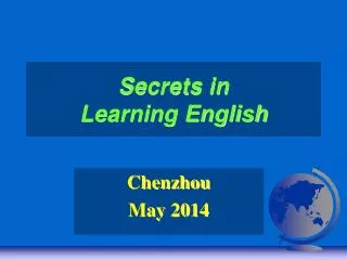 Secrets in Learning English
