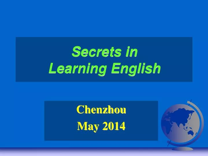 secrets in learning english