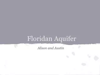 Floridan Aquifer