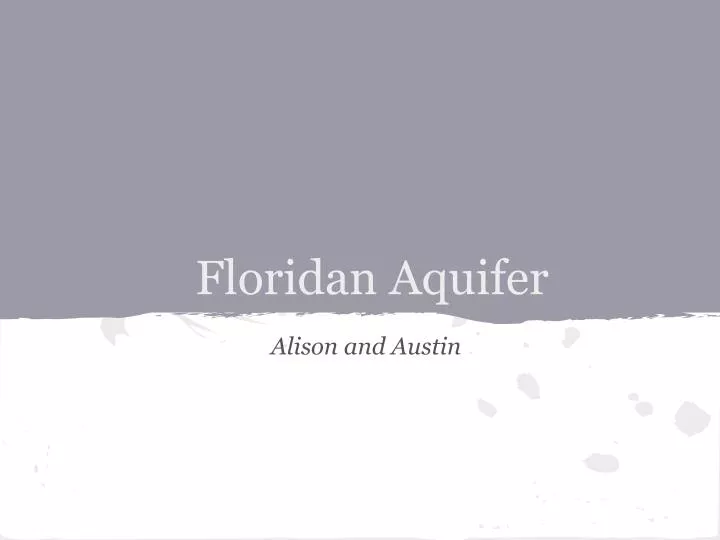 floridan aquifer