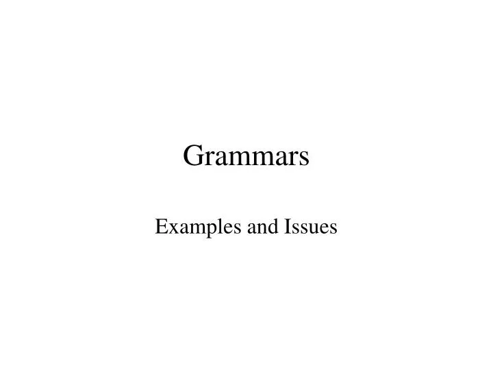 grammars