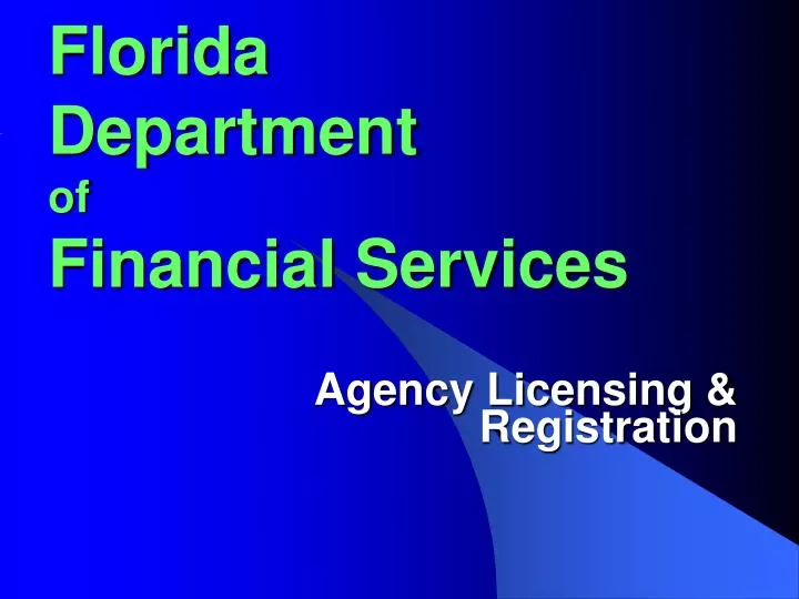 Ppt Florida Department Of Financial Services Powerpoint Presentation