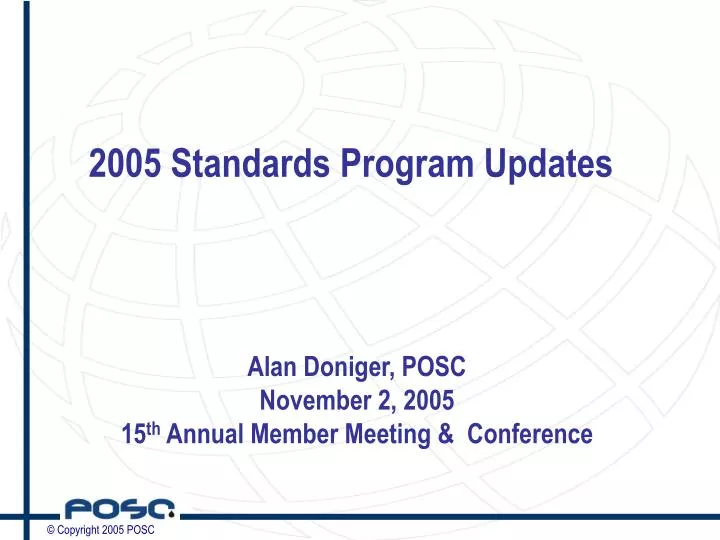 2005 standards program updates