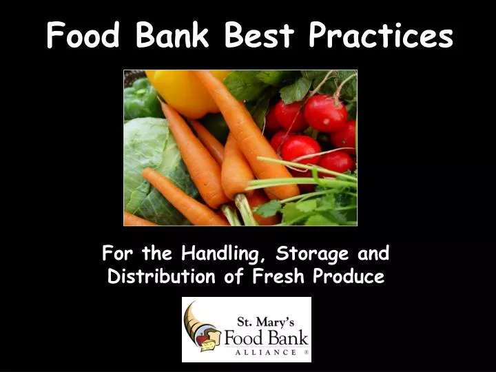 food bank best practices