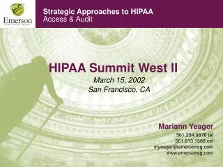 Strategic Approaches to HIPAA Access &amp; Audit