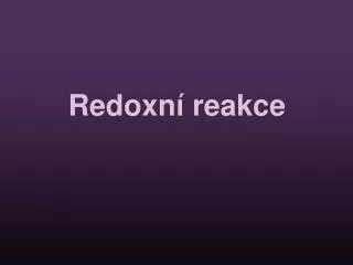 redoxn reakce