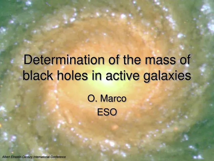 determination of the mass of black holes in active galaxies