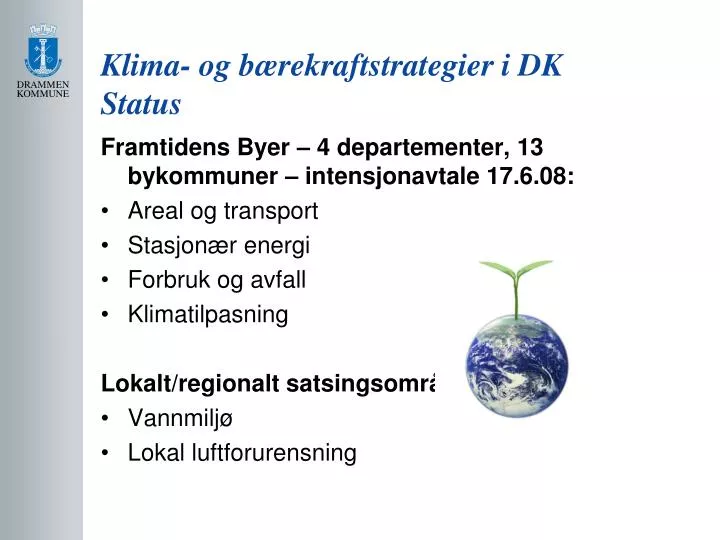 klima og b rekraftstrategier i dk status