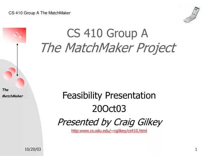 cs 410 group a the matchmaker project