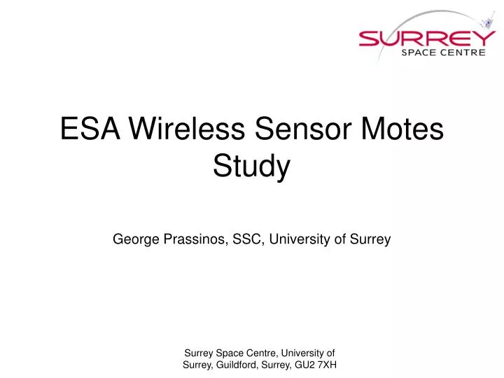 esa wireless sensor motes study