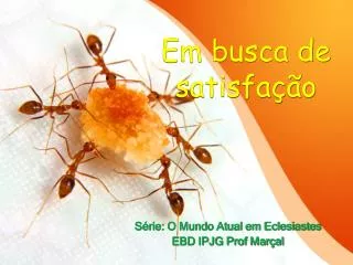 em busca de satisfa o