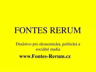 fontes rerum