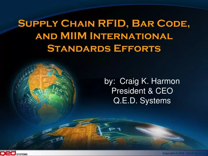supply chain rfid bar code and miim international standards efforts