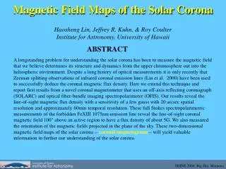 Magnetic Field Maps of the Solar Corona