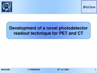 Development of a novel photodetector readout technique for PET and CT
