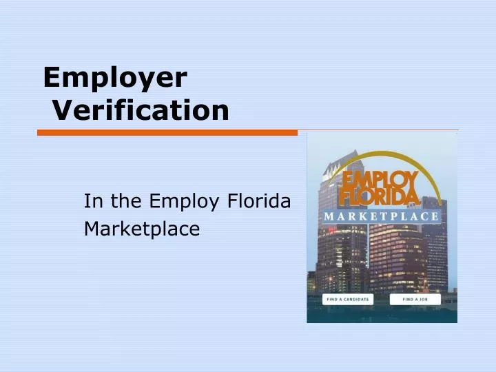 employer verification