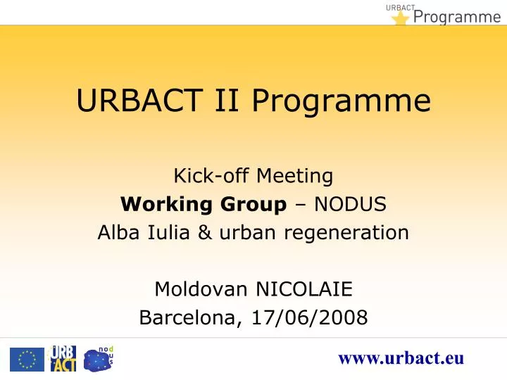 urbact ii programme