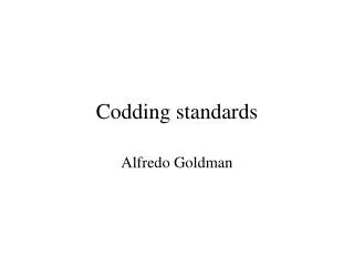 codding standards