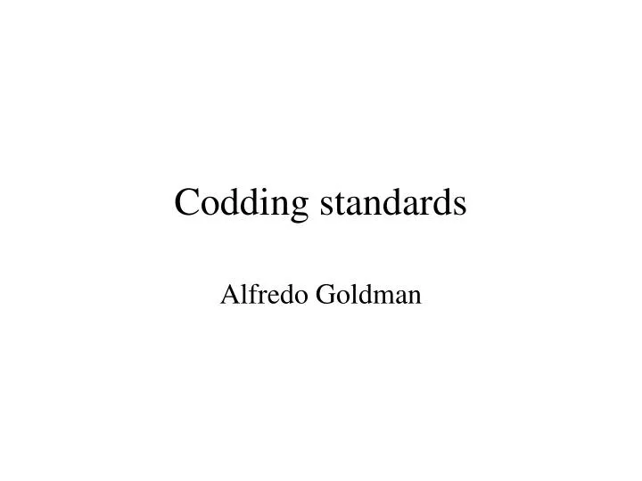 codding standards