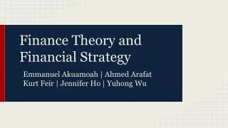 Finance Theory and Financial Strategy