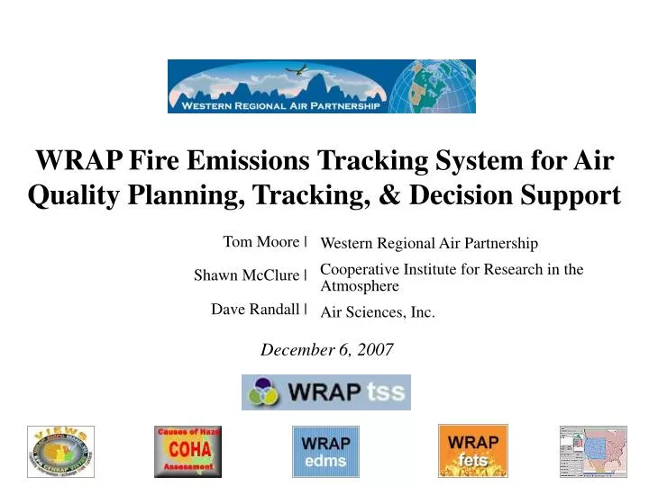 wrap fire emissions tracking system for air quality planning tracking decision support