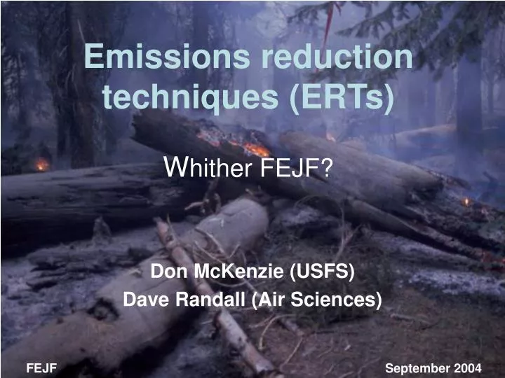 emissions reduction techniques erts w hither fejf