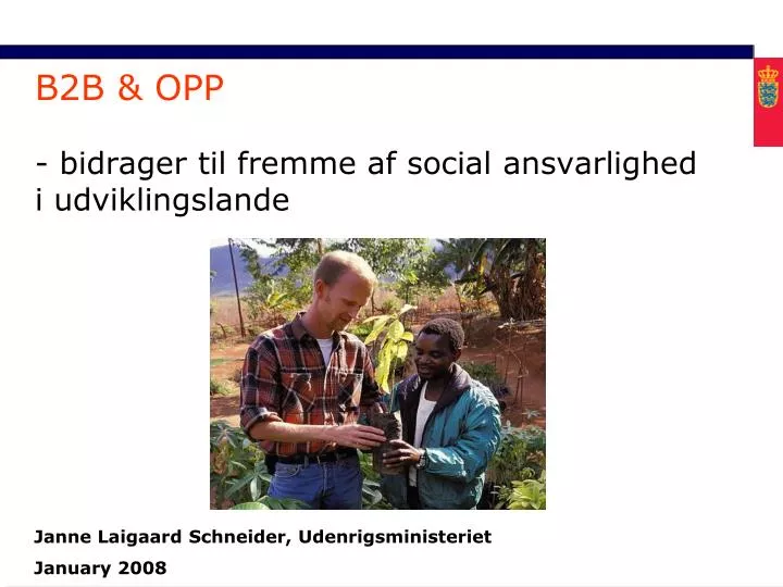 b2b opp bidrager til fremme af social ansvarlighed i udviklingslande