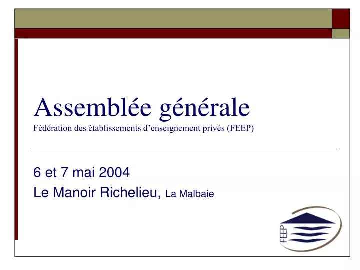 assembl e g n rale f d ration des tablissements d enseignement priv s feep