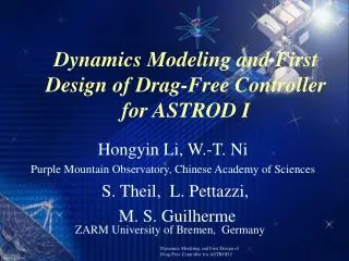 Dynamics Modeling and First Design of Drag-Free Controller for ASTROD I